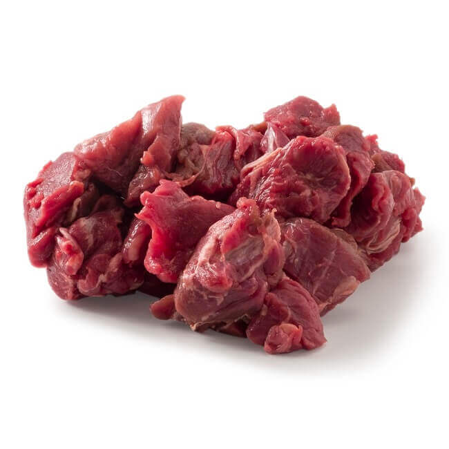 Herten vlees per kg verpakt