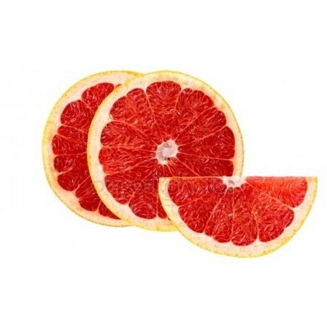 Vers gedroogde rode grapefruit