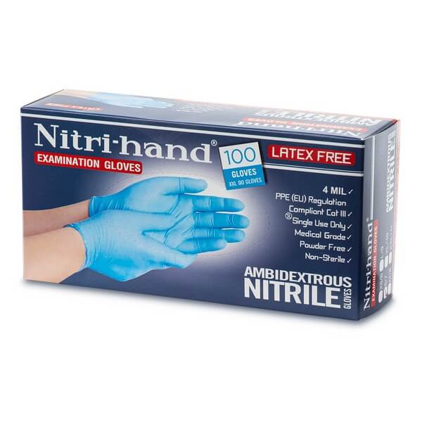 Nitril 4.0 handschoenen L blauw