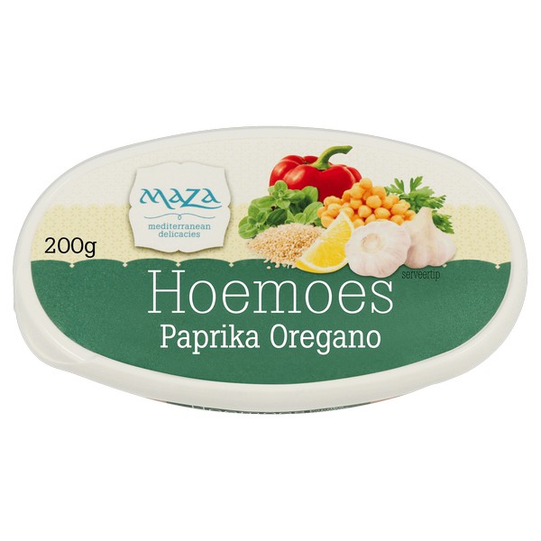 Hoemoes paprika oregano